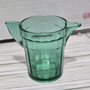 Vintage Emerald Green Glass Whiskey Pitcher - Bold and Elegant Barware